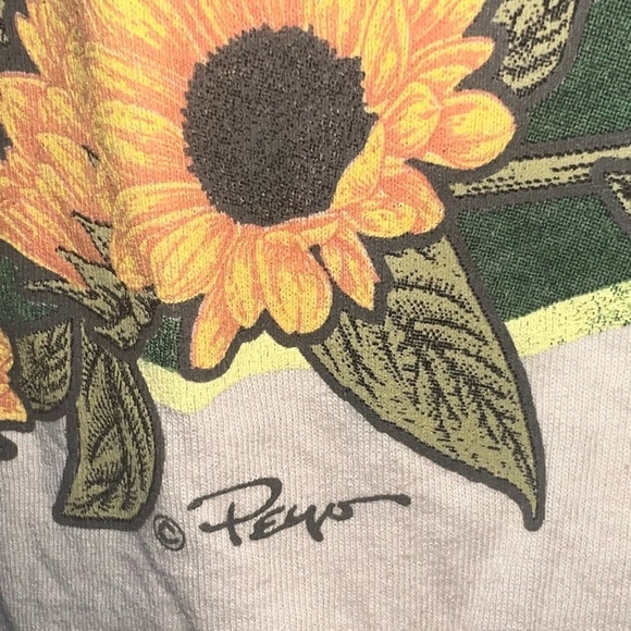 Smurfs Sunflower Gardening Good Vibes Cotton T-shirt Size Medium - Picture 5 of 7